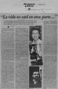 "La vida no está en otra parte -- "  [artículo] María Pilar Donoso.