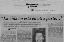 "La vida no está en otra parte -- "  [artículo] María Pilar Donoso.
