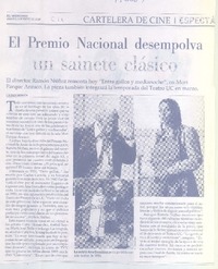 El Premio Nacional desempolva un sainete clásico