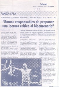 "Somos responsables de proponer una lectura crítica al bicentenario"