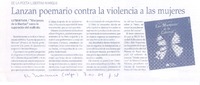 Lanzan poemario contra la violencia a las mujeres
