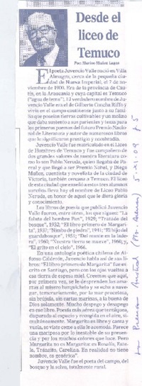 Desde el liceo de Temuco