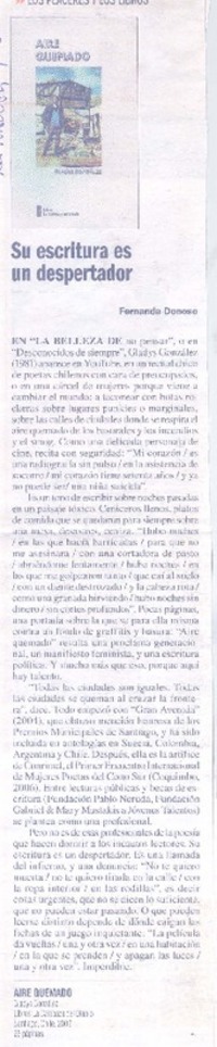 Su escritura es un despertador