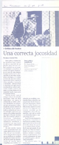 Una correcta jocosidad