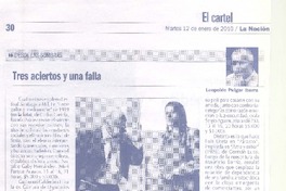 Tres acietos y una falla