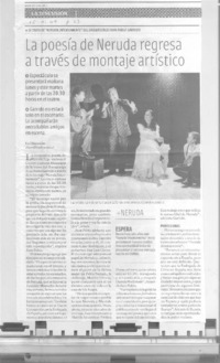 La Poesía de Neruda regresa a través de montaje artístico