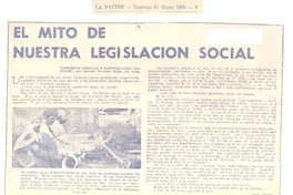El mito de nuestra legislación social
