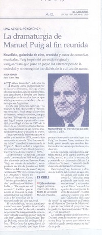 La dramatuergia de Manuel Puig al fin reunida