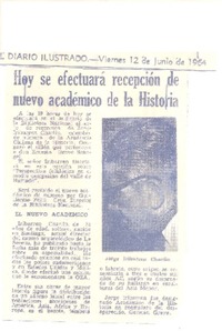 Hoy se efectuará recepción de nuevo académico de la historia
