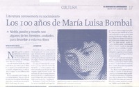 Los 100 años de María Luisa Bombal