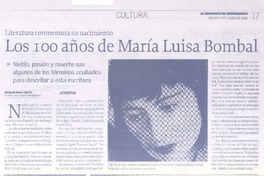 Los 100 años de María Luisa Bombal