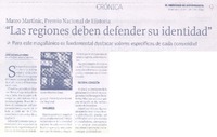 "Las regiones deben defender su identidad"
