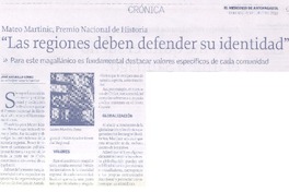 "Las regiones deben defender su identidad"
