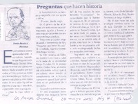 Preguntas que hacen historia