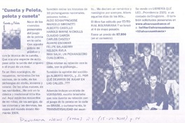 "Cuneta y pelota, pelota y cuneta"