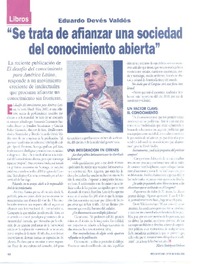 "Se trata de afianzar una sociedad del conocimiento abierta" (entrevista)