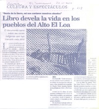 Libro devela la vida en los pueblos del Alto El Loa