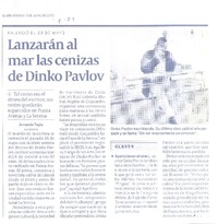 Lanzarán al mar las cenizas de Dinko Pavlov