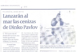Lanzarán al mar las cenizas de Dinko Pavlov