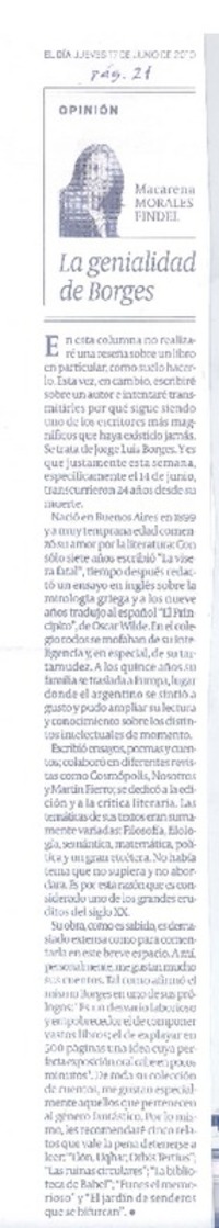 La genialidad de Borges