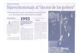 Nuevo homenaje al "Doctor de los pobres"