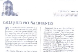 Calle Julio Vicuña Cifuentes