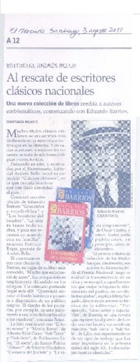 Al rescate de escritores clásicos nacionales