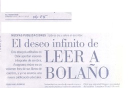 El deseo infinito de leer a Bolaño