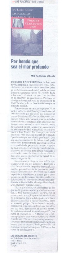 Por hondo que sea el mar profundo