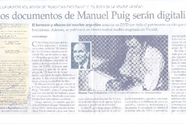 Todos los documentos de Manuel Puig serán digitalizados