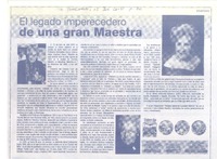 El Legado imperecedero de una gran maestra