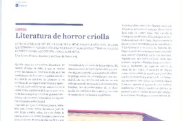 Literatura de horror criolla