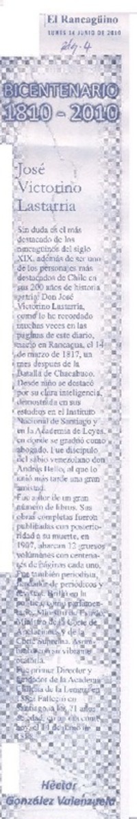 José Victorino Lastarria