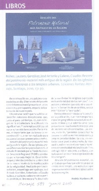 Rescate del patrimonio material más antiguo de la región