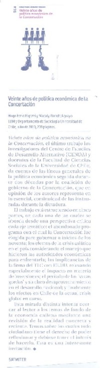 Veinte años de política económica de la Concertación