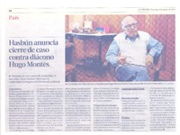 Hasbún anuncia cierre de caso contra diácono Hugo Montes