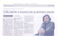 Lillo vuelve a escena con su primera novela