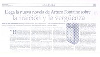Llega la nueva novela de Aruro Fontaine Talavera sobre la traición y la vergüenza