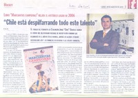 "Chile está despilfarrando este talento" (entrevista)