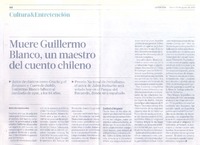 Muere Guillermo Blanco, un maestro del cuento chileno