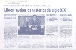 Libros revelan los misterios del siglo 19