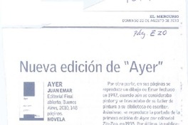 Nueva edición de "Ayer"