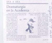Dramaturgia en la Academia