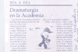 Dramaturgia en la Academia