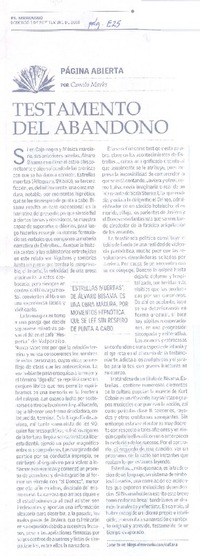 Testamento del abandono