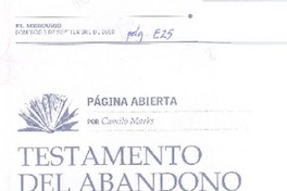 Testamento del abandono