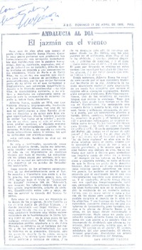 El jazmín en el viento