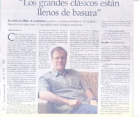 "Los grandes clásicos están llenos de basura" (entrevista)