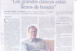 "Los grandes clásicos están llenos de basura" (entrevista)