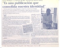 "Es una publicación que consolida nuestra identidad"